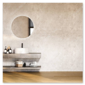 木製カウンターの洗面台