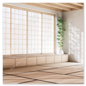 梁が印象的なリビングスペース